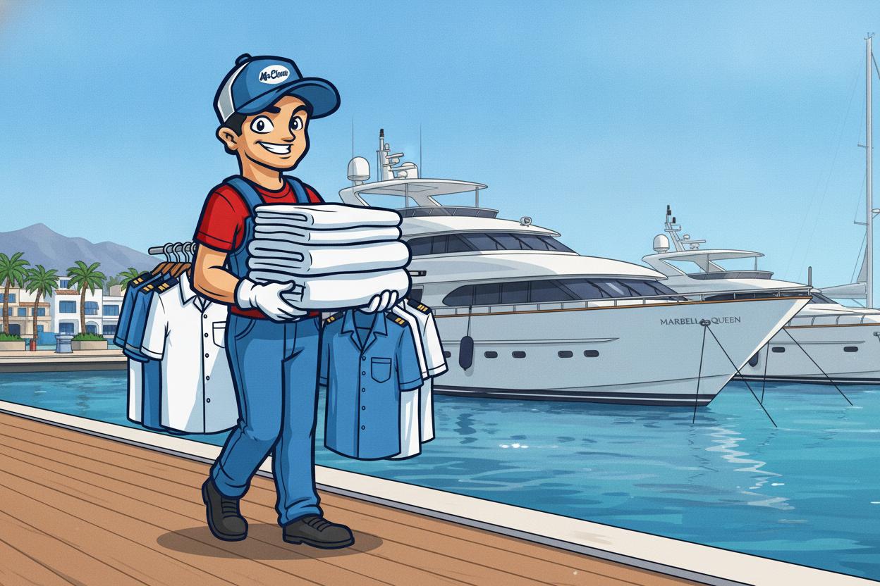 Yacht laundry service at Costa del Sol marinas