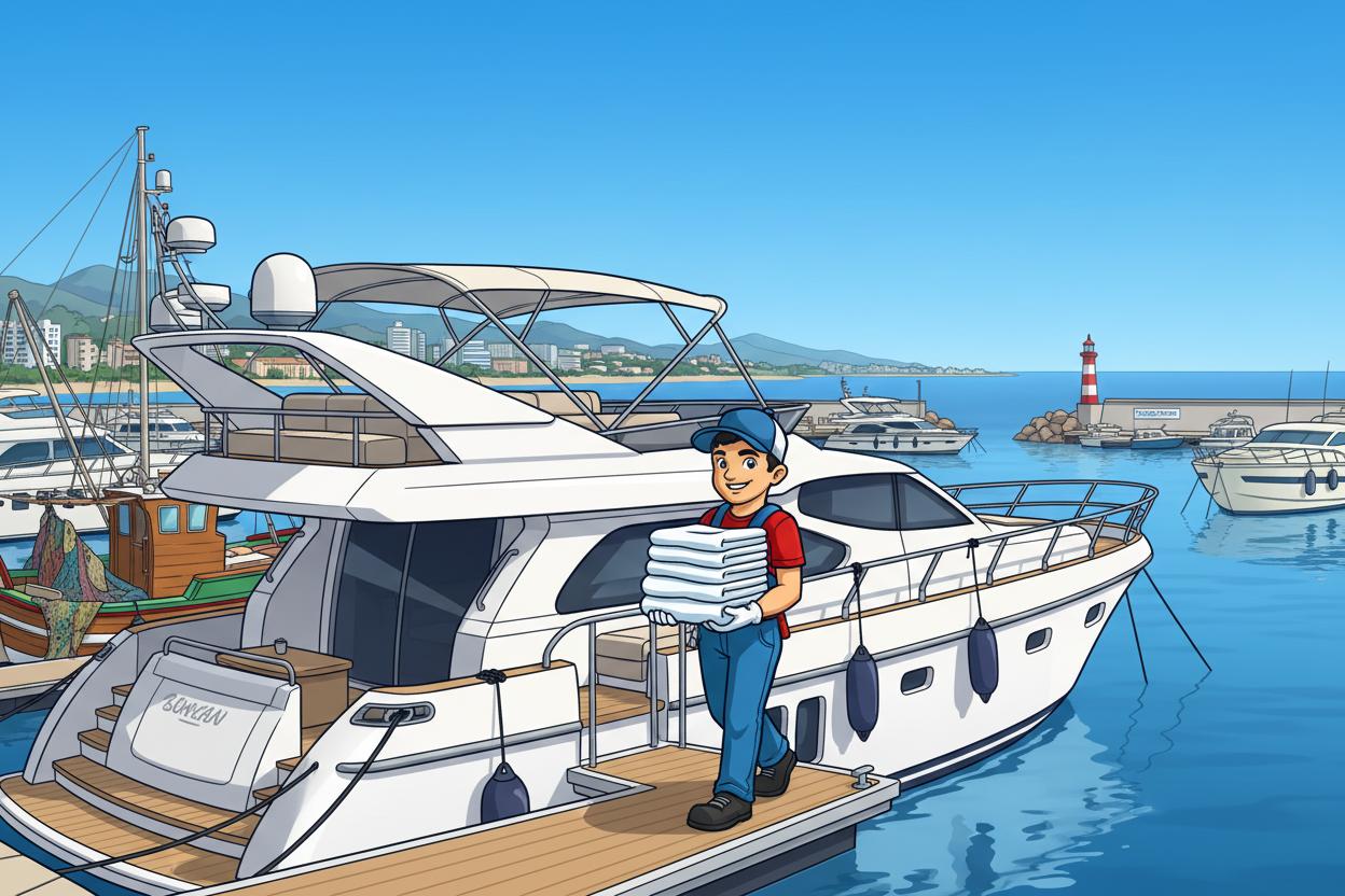 Yacht laundry at La Bajadilla Marina
