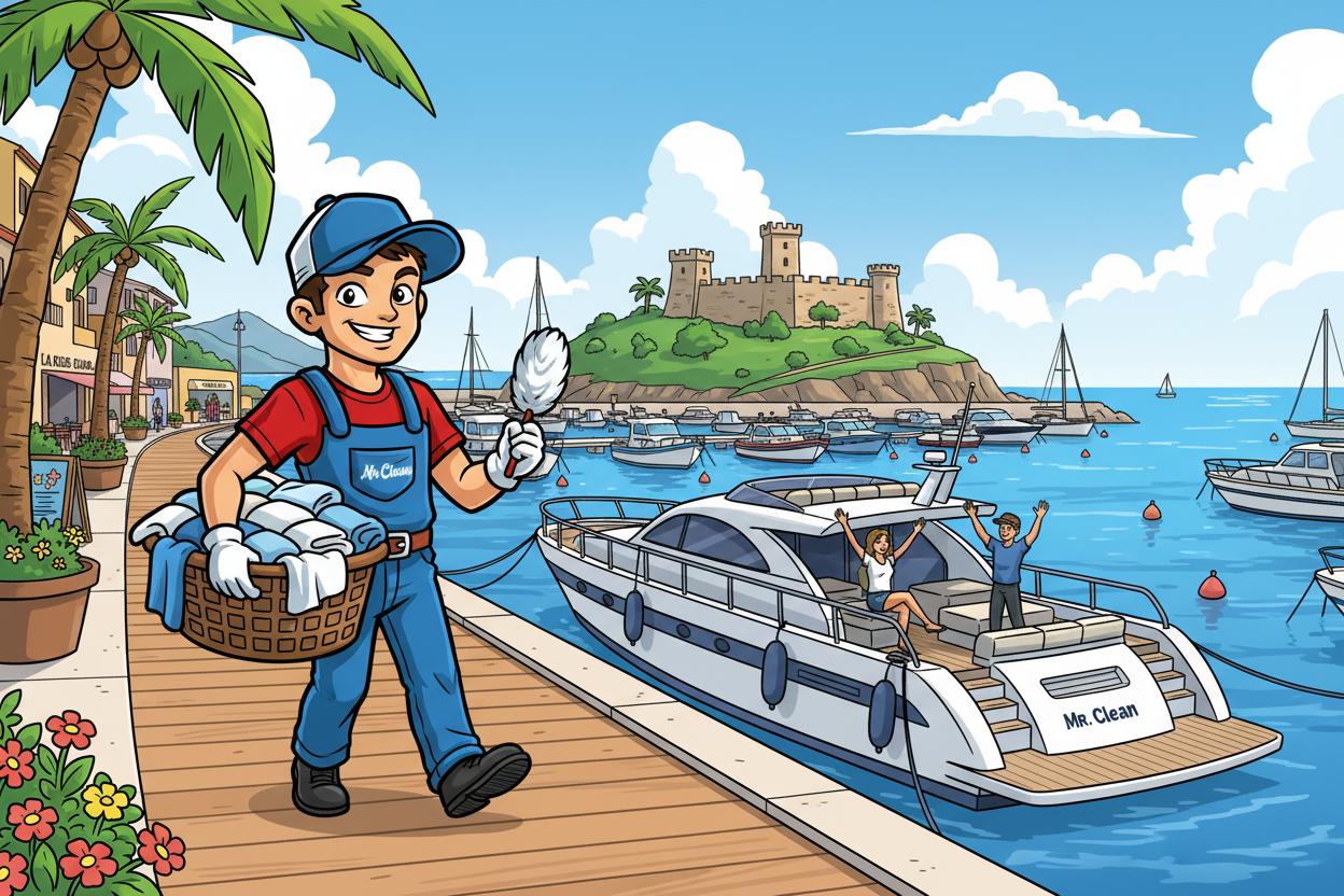 Yacht laundry at La Duquesa Marina